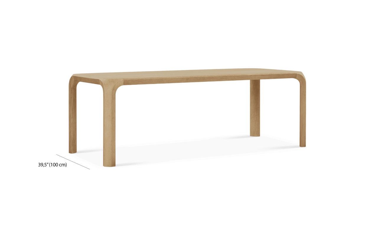 HomeLuxea Minimalist Natural Ash Wood Dining Table Set