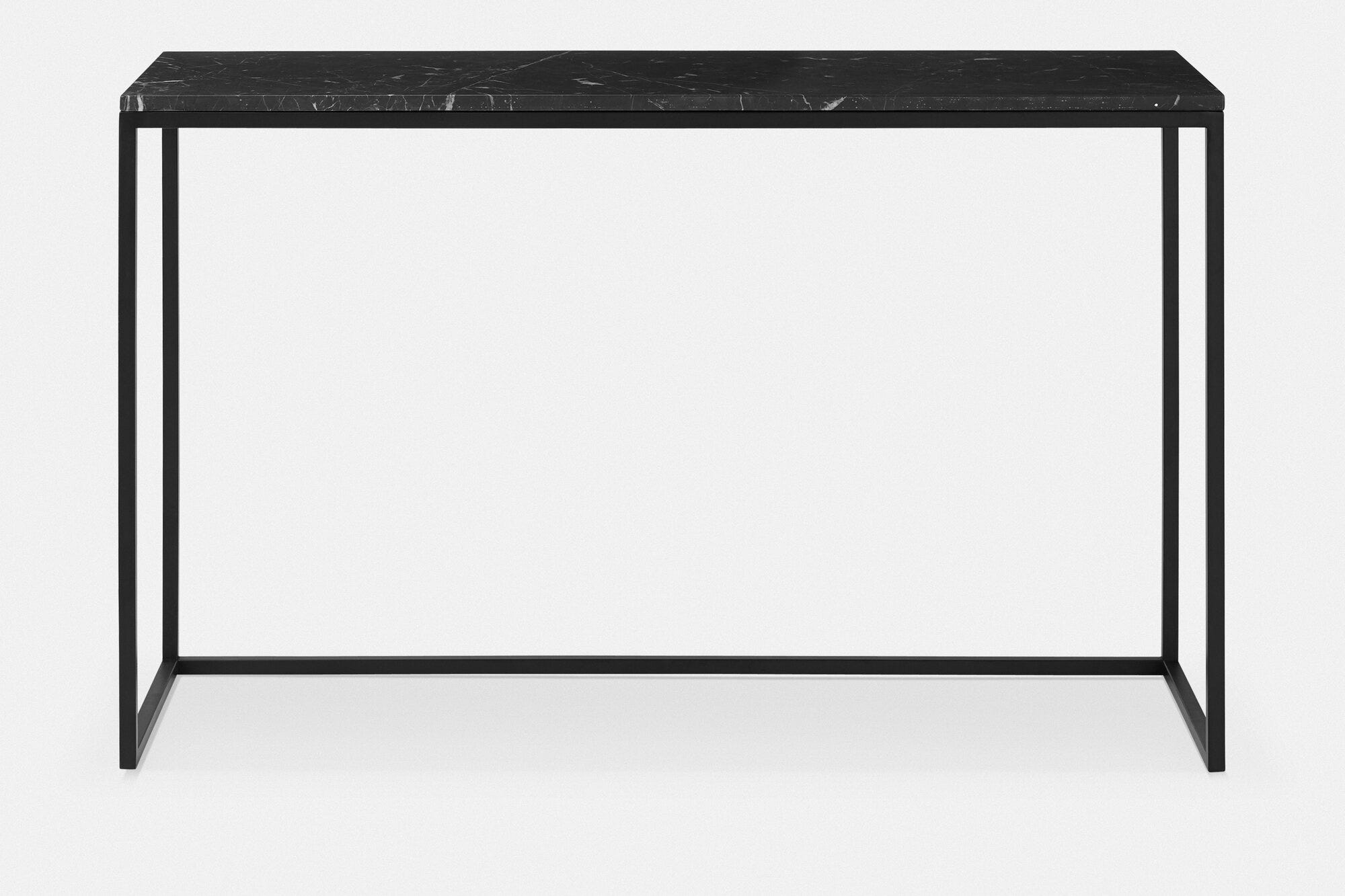 Black marble top console table 2025