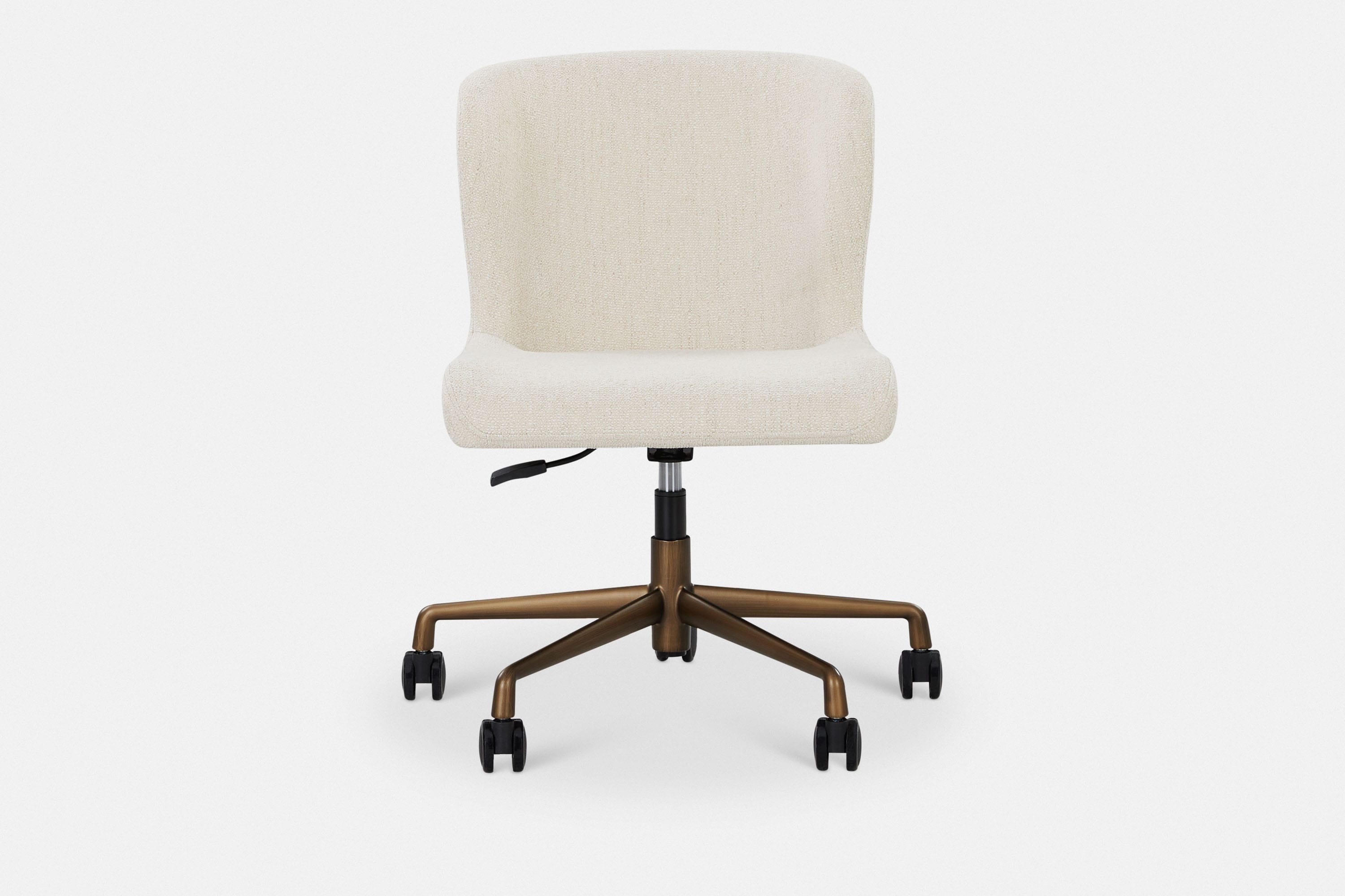 Glam Swivel Office Chair on Wheels Maison Corbeil