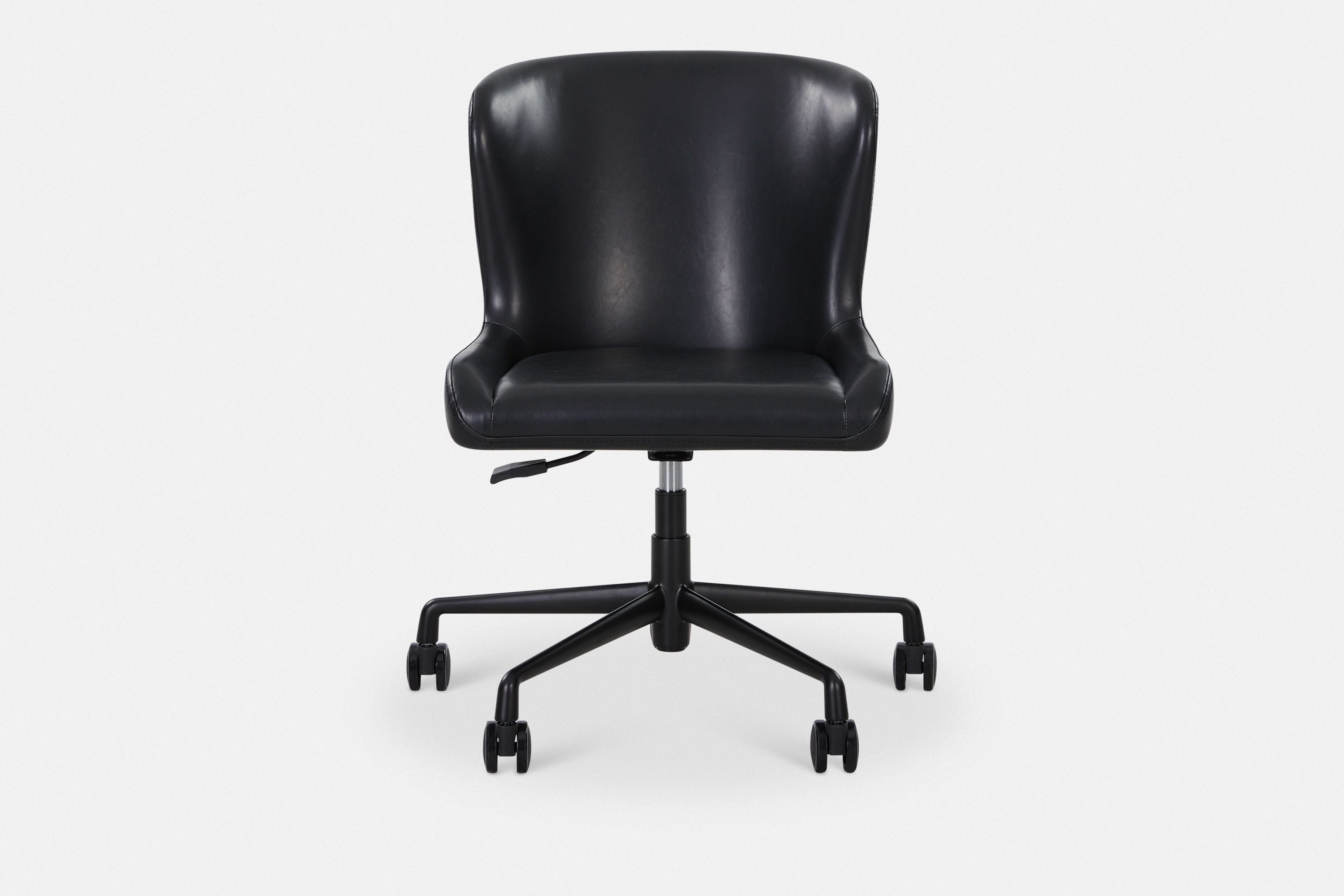 Glam Leather Office Chair on Wheels Maison Corbeil