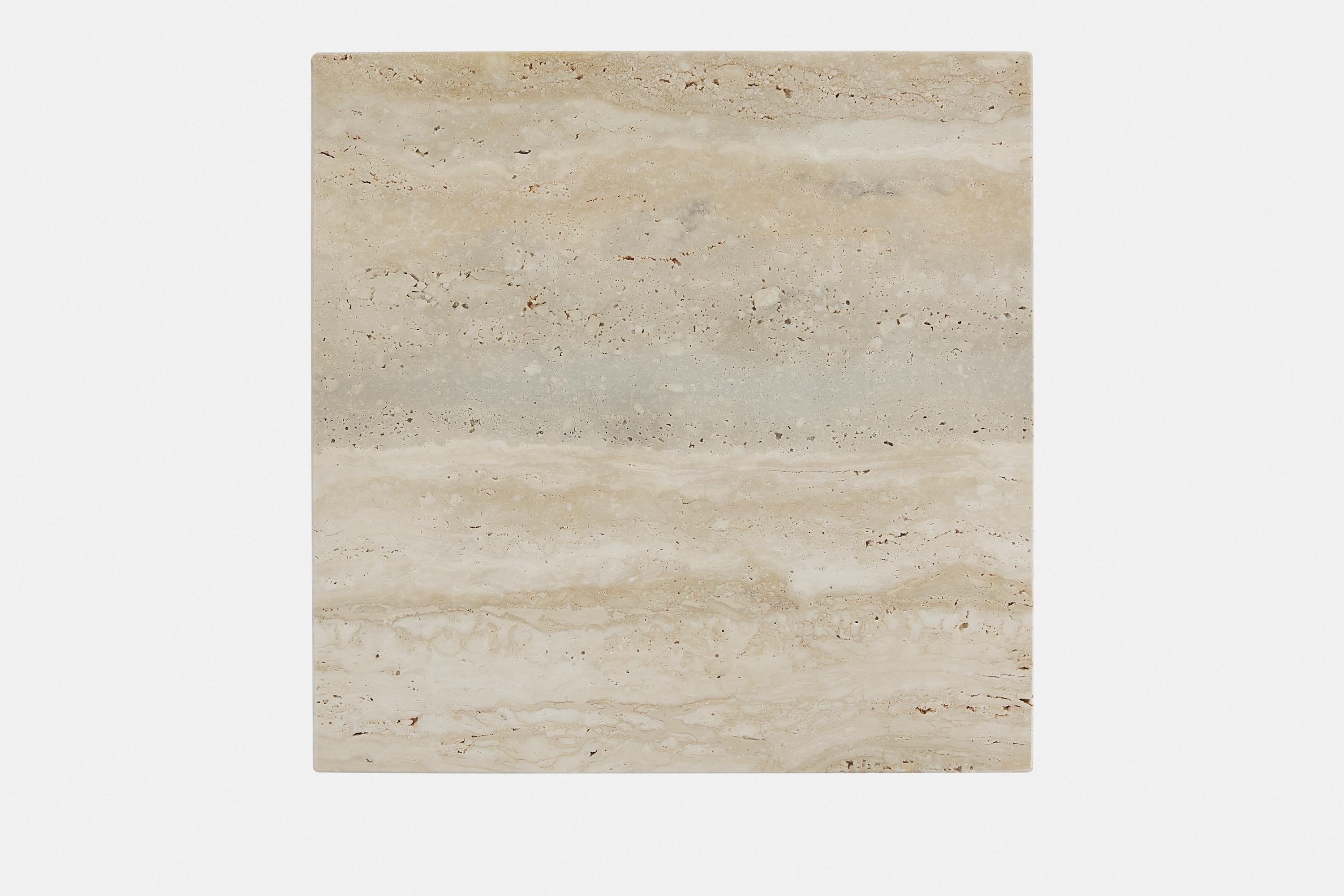 Divine, Travertine Side Table | Maison Corbeil